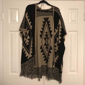 Aztec print cardigan